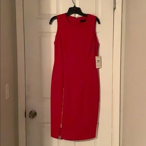 Red work dress